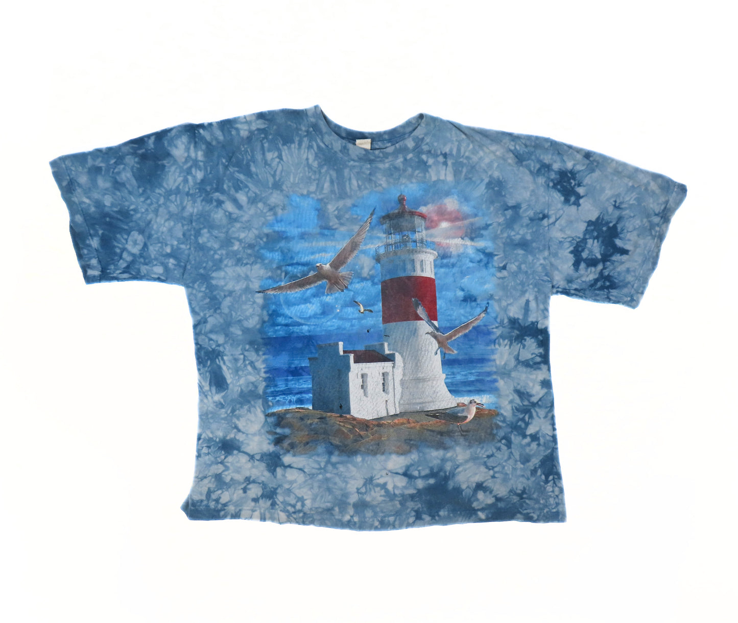 1990's USA Light House Tie Dye T-Shirt