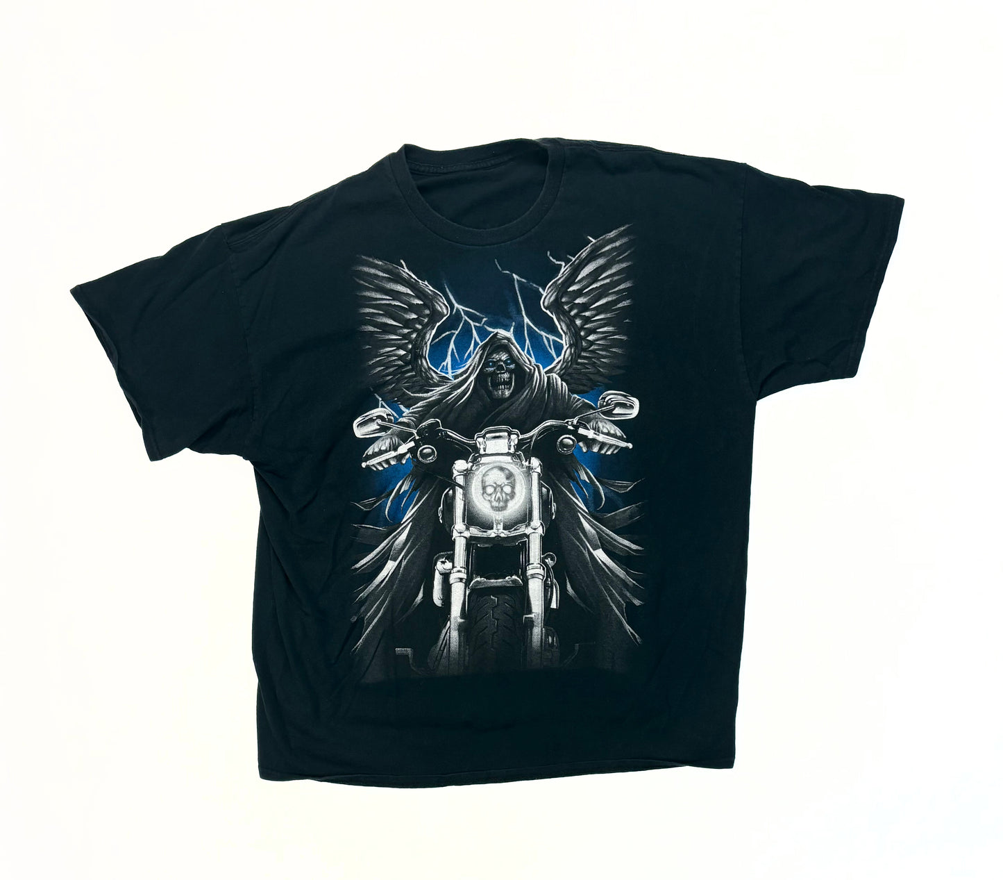 Y2K Skeleton Biker AOP T-Shirt