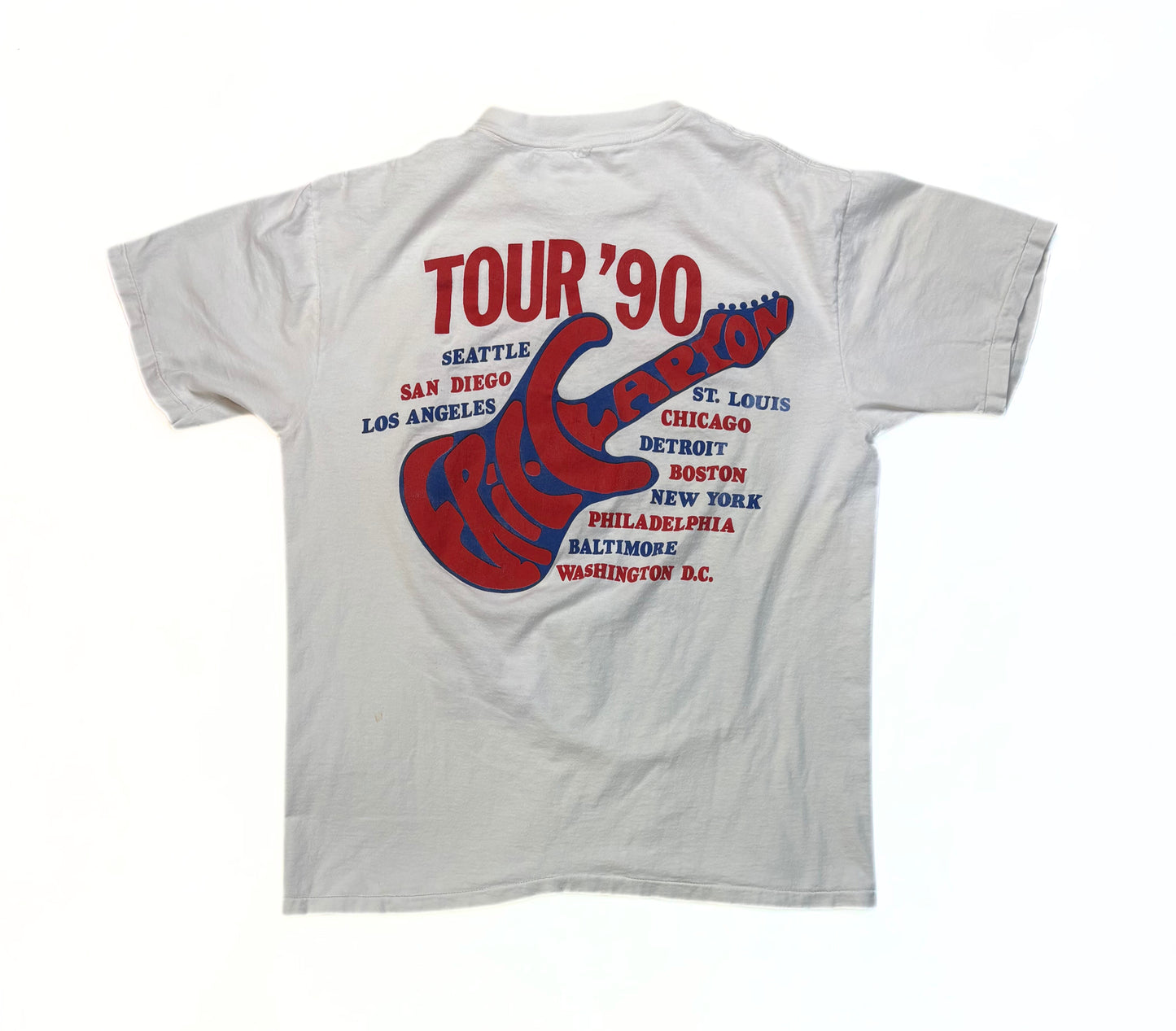1990 Eric Clapton Journey Man Tour T-Shirt