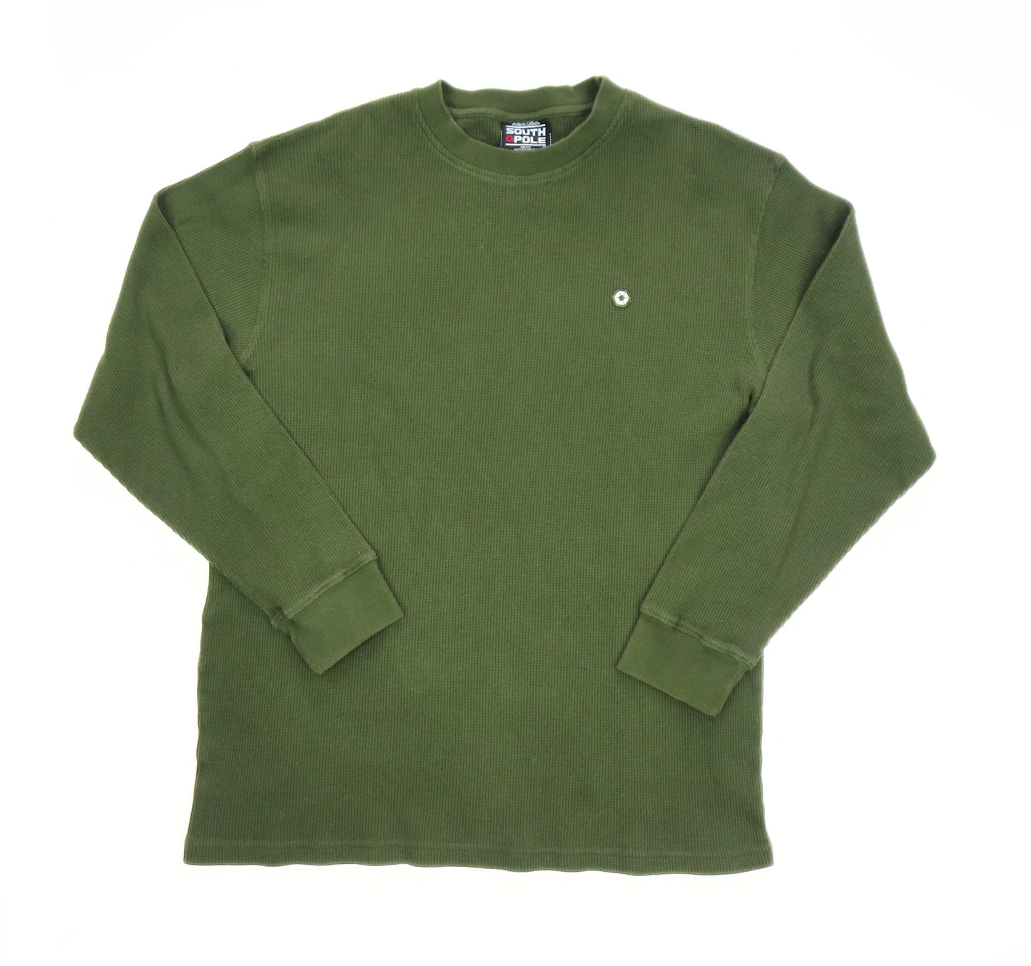 2000's South Pole Olive Long Sleeve Knit Shirt