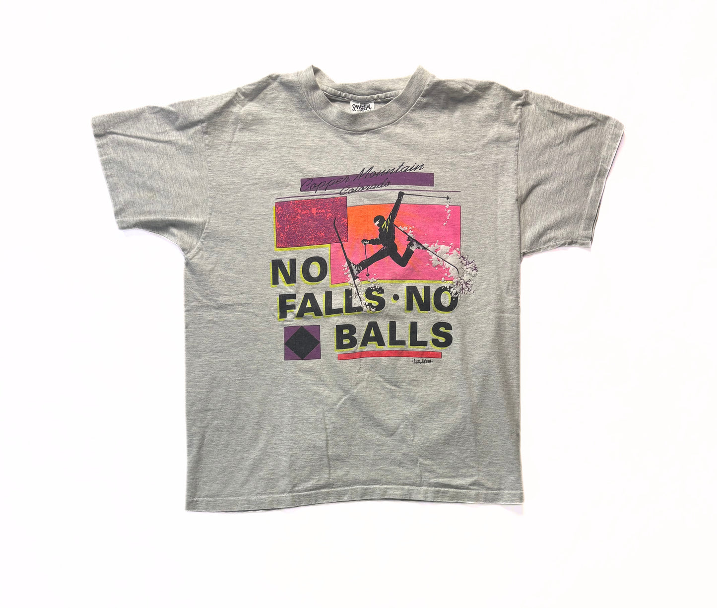 1990's No Falls No Balls Ski T-Shirt