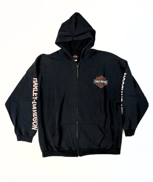 2010's Harley Davidson Zip-Up Hoodie Sweatshirt