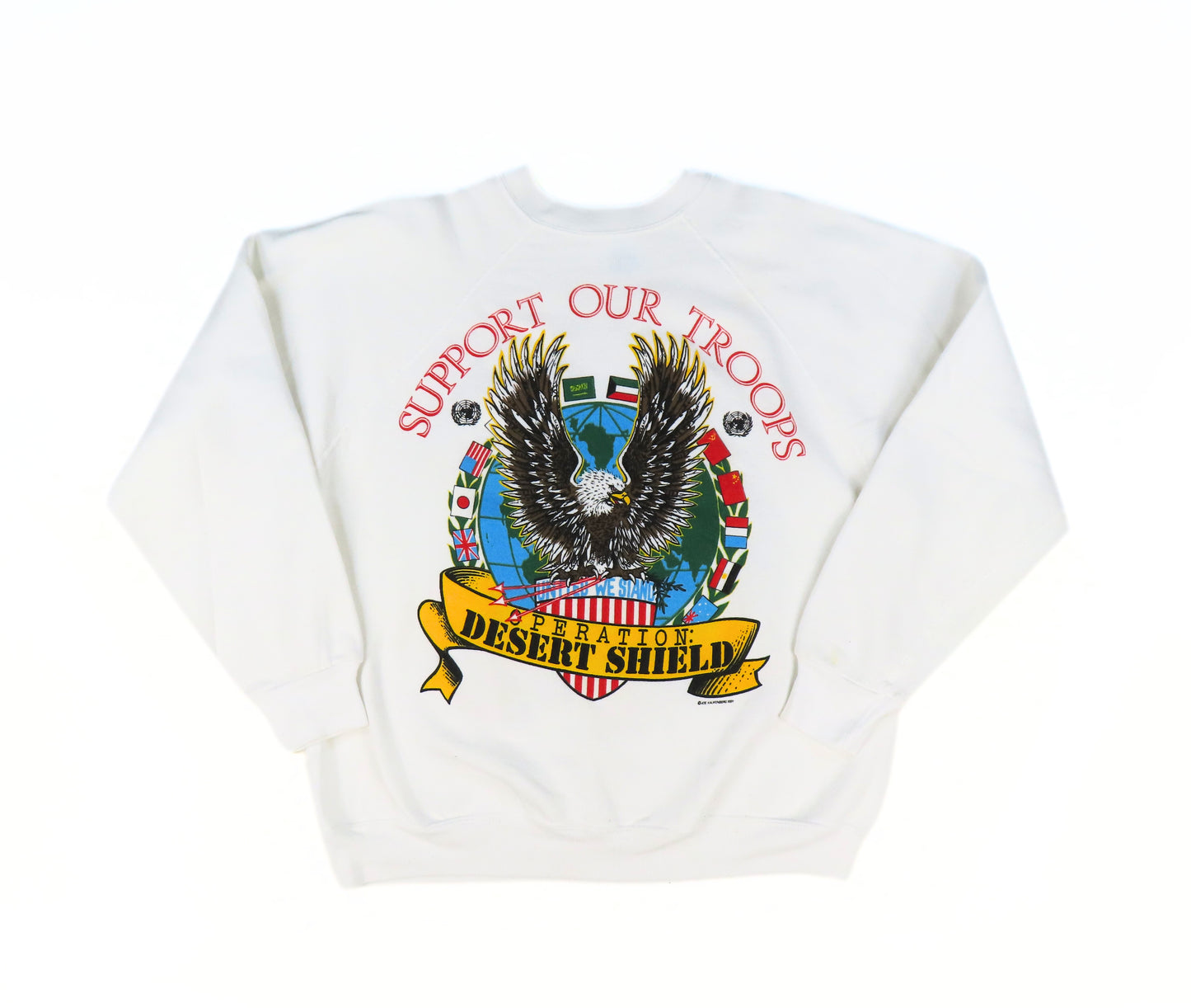 1991 Made In USA Desert Shield Crewneck Sweatshirt