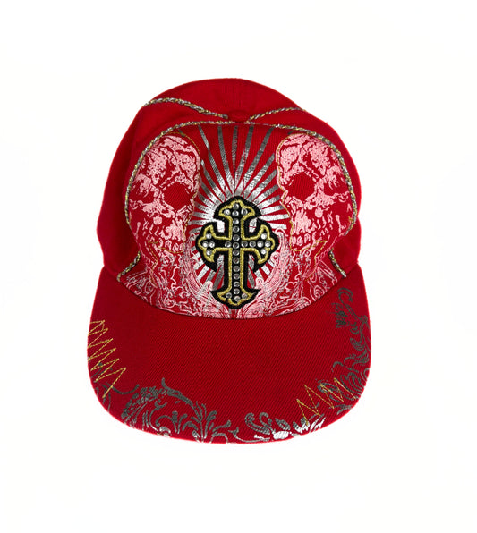 Y2K Cross Skull Hat