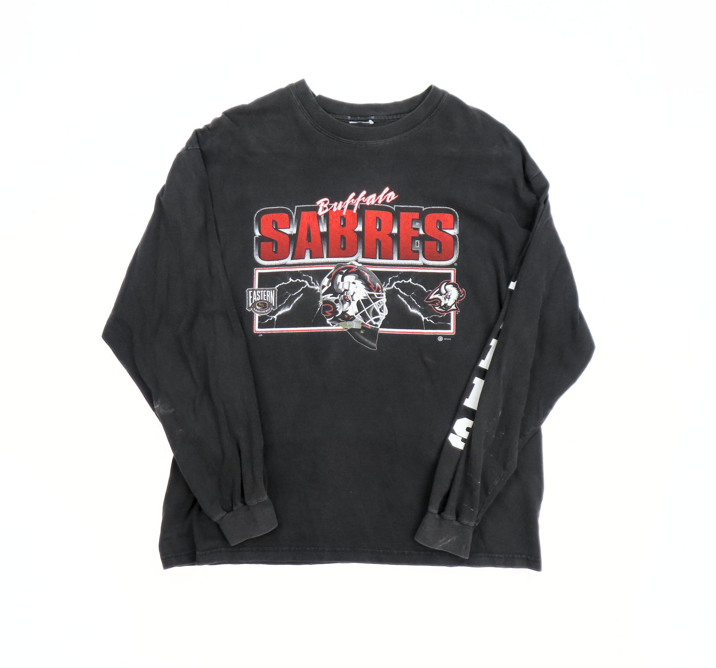 1990's Buffalo Sabres Goat Head Long Sleeve T-Shirt