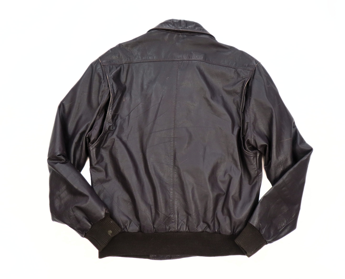 1990's Members Only Chocolate Brown Leather Jacket