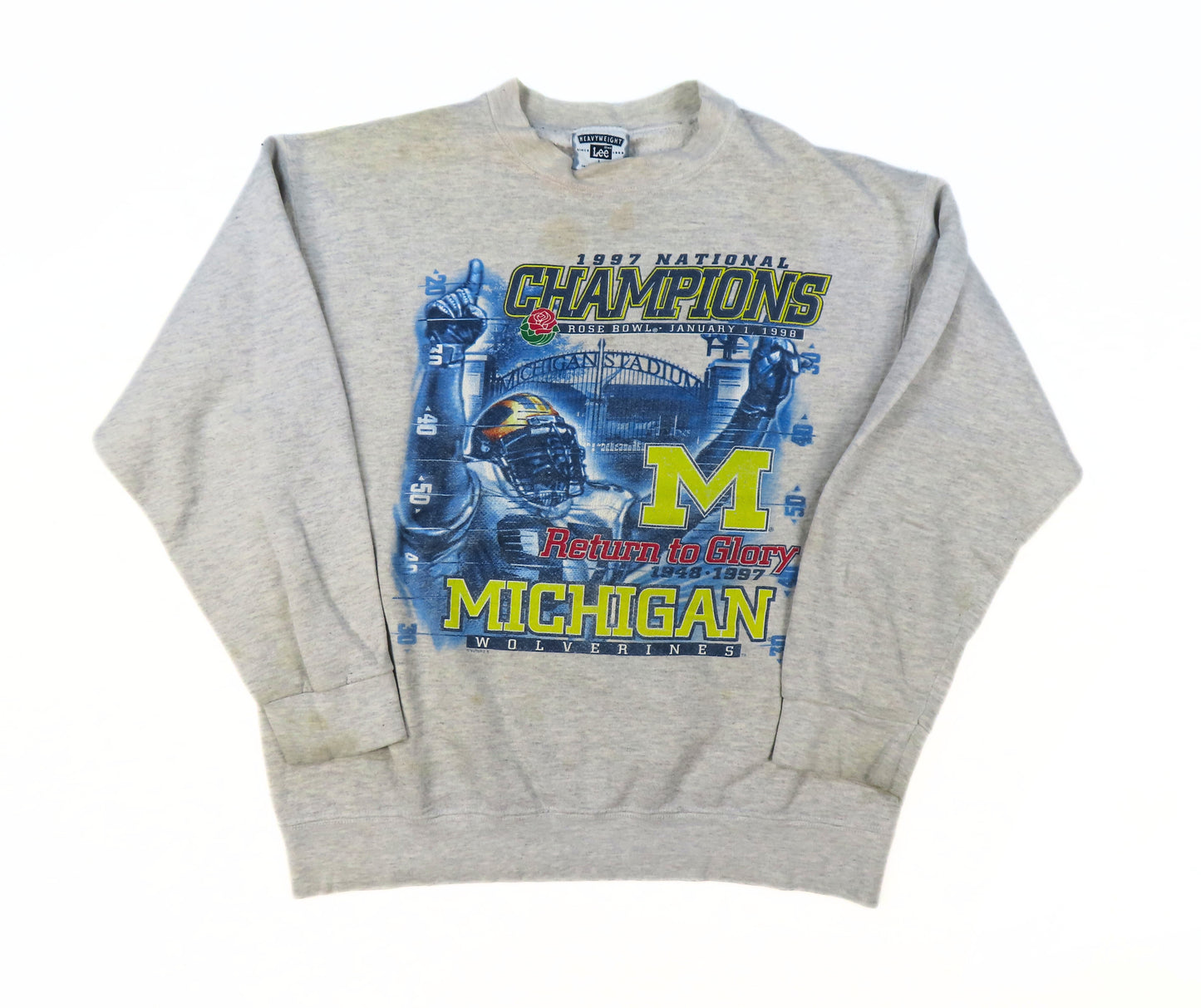 1998 Michigan Wolverines Rose Bowl Champions Crewneck Sweatshirt